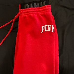Red PINK sweatpants